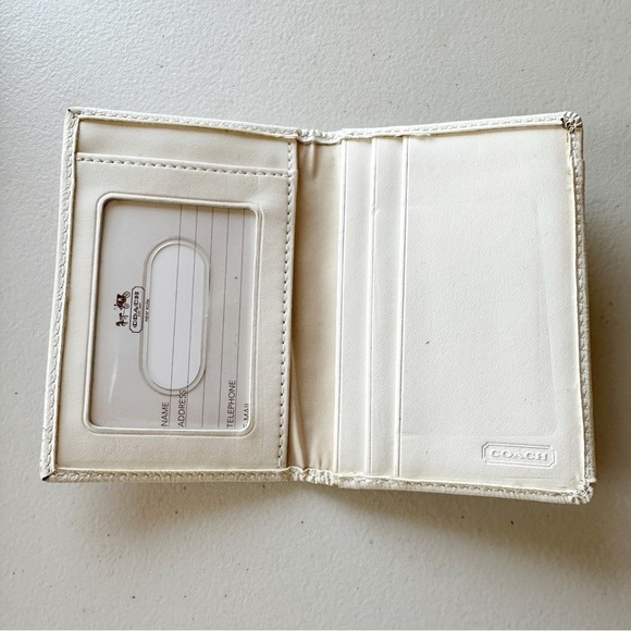 Coach Kristin Op Art Chain Link Satin Wallet Card Case - Picture 5 of 9